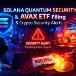 Solana quantum security AVAX ETF news with crypto security alerts and phishing risks
