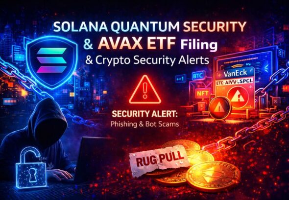 Solana quantum security AVAX ETF news with crypto security alerts and phishing risks